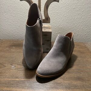 Gray Suede Women’s Booties
